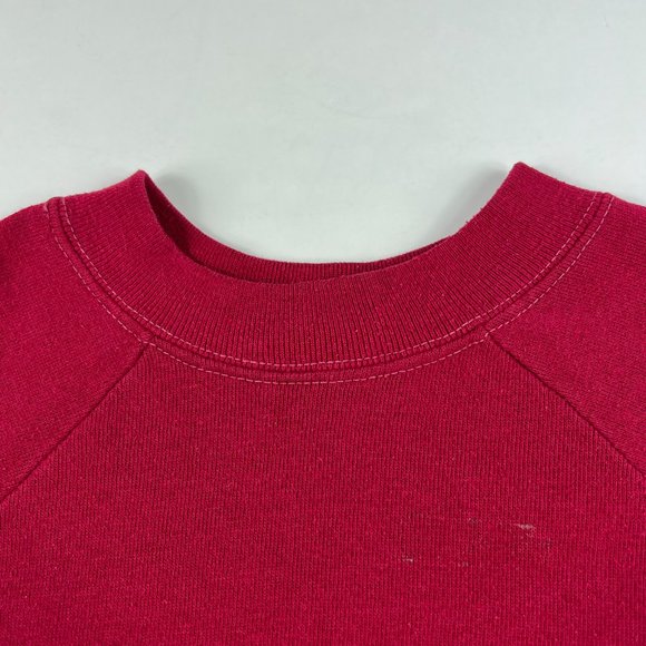 VTG 80s Washington State Cougars Sweatshirt Fits Large Red Faded Crewneck Tag XL - Picture 7 of 14